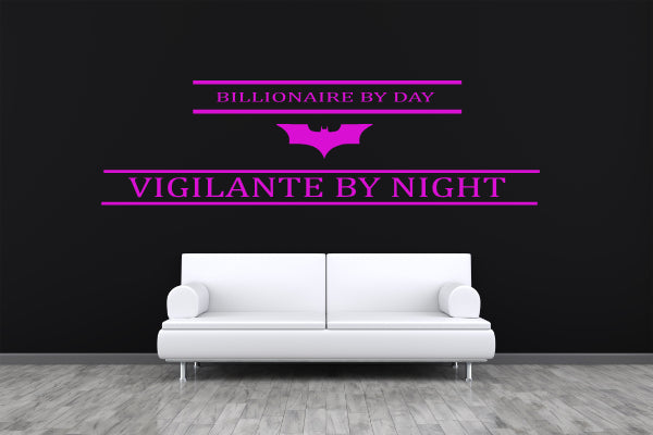 BATMAN / VIGILANTE BY NIGHT WALL ART VINYL DECAL STICKER