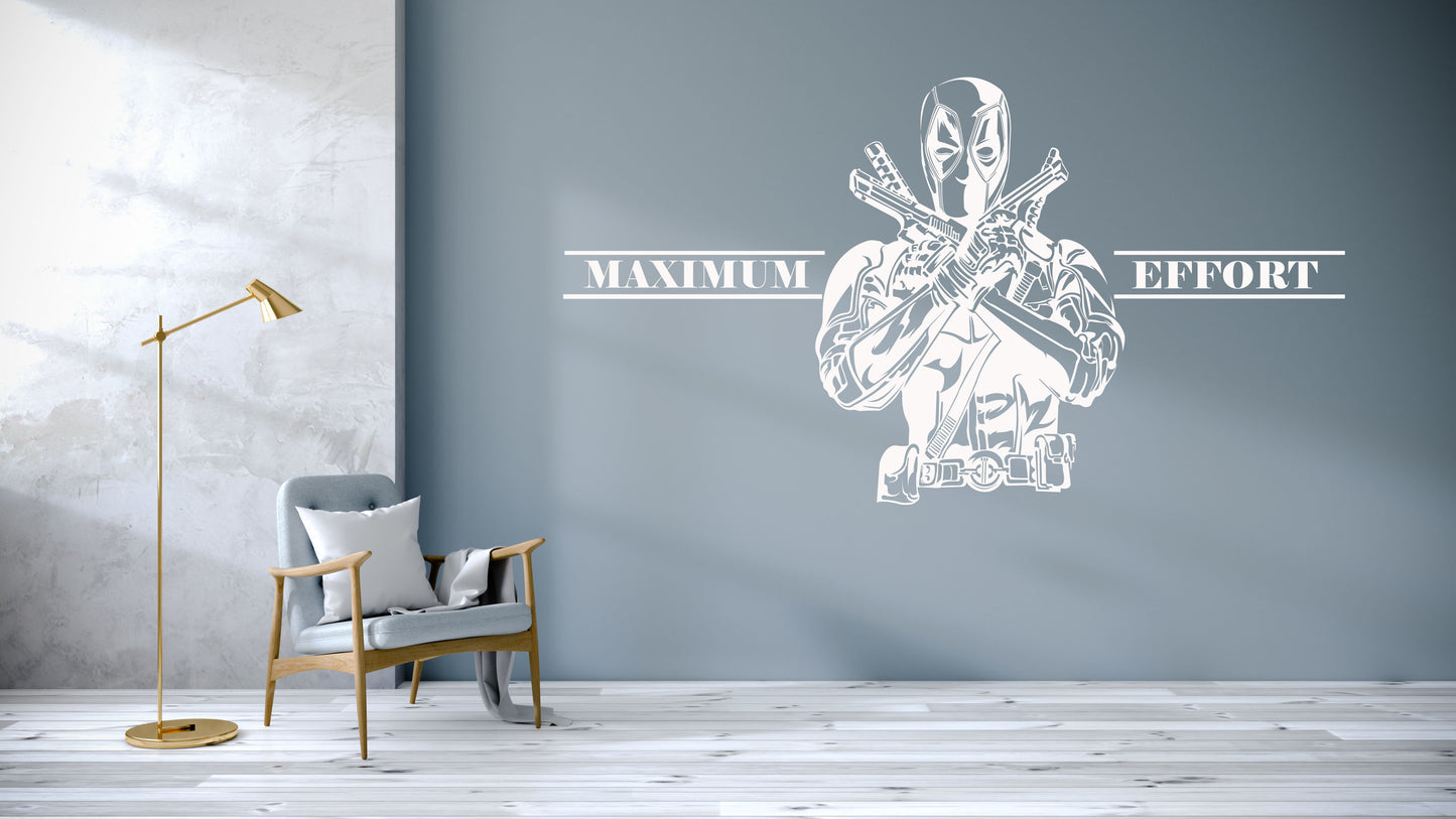 DEADPOOL - MAXIMUM EFFORT WALL ART VINYL DECAL STICKER