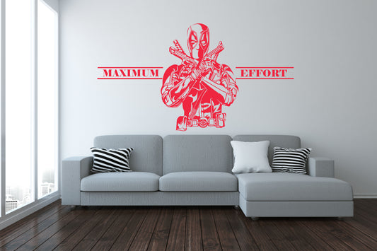 DEADPOOL - MAXIMUM EFFORT WALL ART VINYL DECAL STICKER