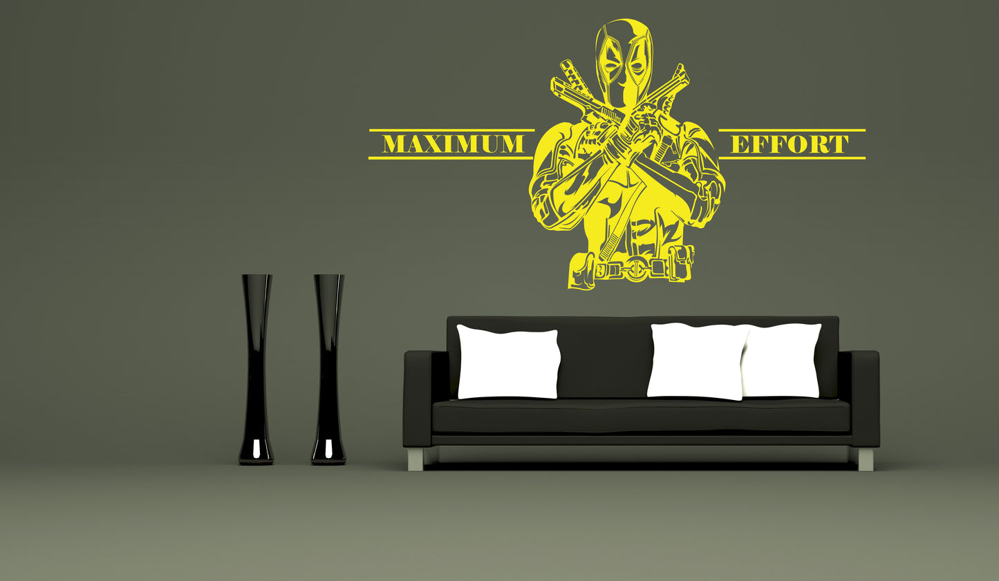 DEADPOOL - MAXIMUM EFFORT WALL ART VINYL DECAL STICKER