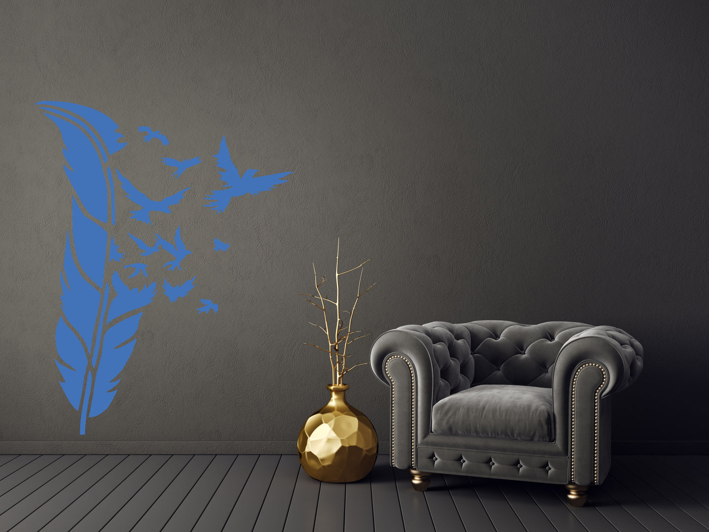 Feather With Birds Flying