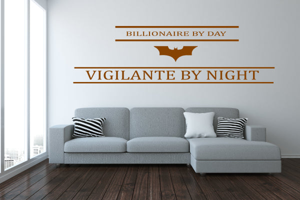 BATMAN / VIGILANTE BY NIGHT WALL ART VINYL DECAL STICKER