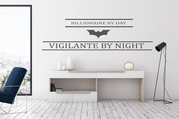 BATMAN / VIGILANTE BY NIGHT WALL ART VINYL DECAL STICKER