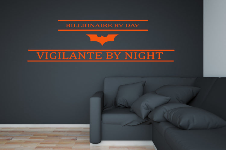 BATMAN / VIGILANTE BY NIGHT WALL ART VINYL DECAL STICKER