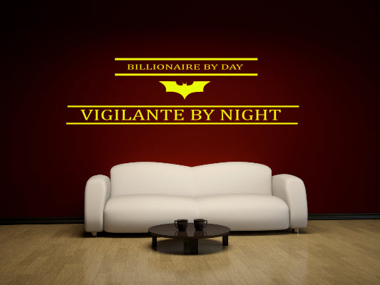 BATMAN / VIGILANTE BY NIGHT WALL ART VINYL DECAL STICKER