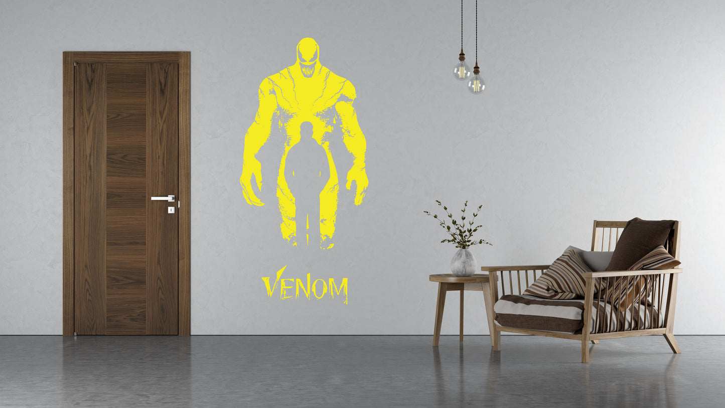 Symbiote-Inspired Venom Wall Art Vinyl – Dark, Bold & Striking