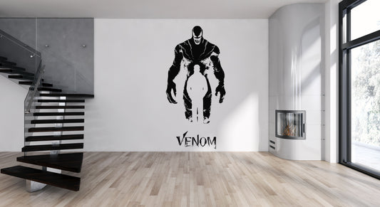 Symbiote-Inspired Venom Wall Art Vinyl – Dark, Bold & Striking